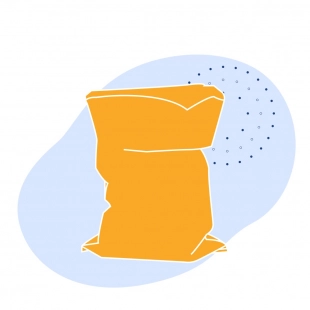 Активированный уголь кокосовый фракция 6х12 (геоткань)