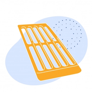 Чугунный колосник 520x218 мм СЧ18