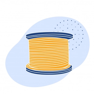 Канат грузоподъемный оцинкованный ГОСТ 7668-80 43 мм