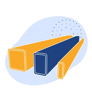 Труба профильная нержавеющая прямоугольная 60х20х1 мм AISI 304