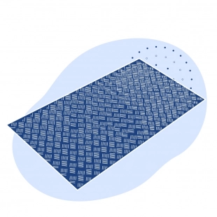 Алюминиевый рифленый лист даймонд 5.5х700х700 мм АМцС