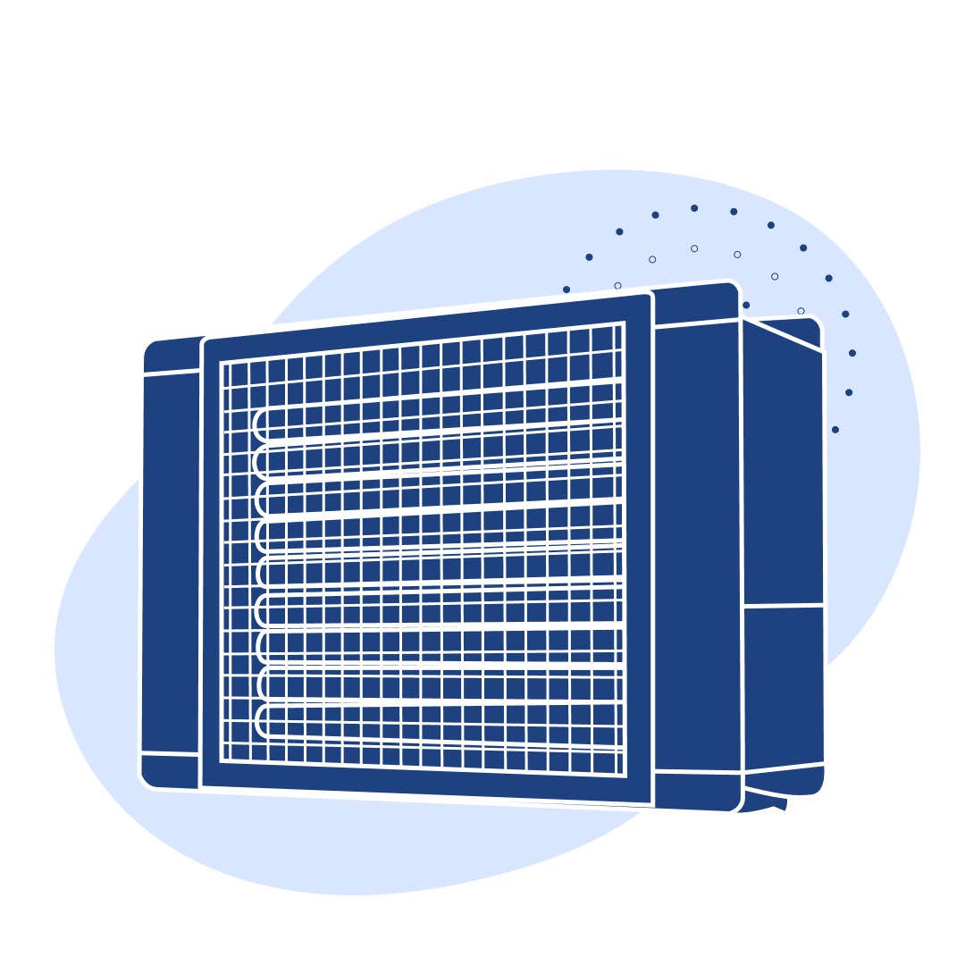Электрокалорифер 1070x745x685 мм 30 кВт 2000 м3/час